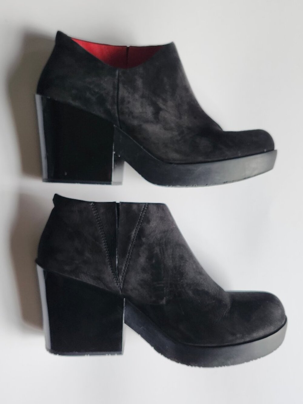 Camper Samba Womens EU 39 Ankle Boots Nubuck Chunky Block Heel Black Comfort